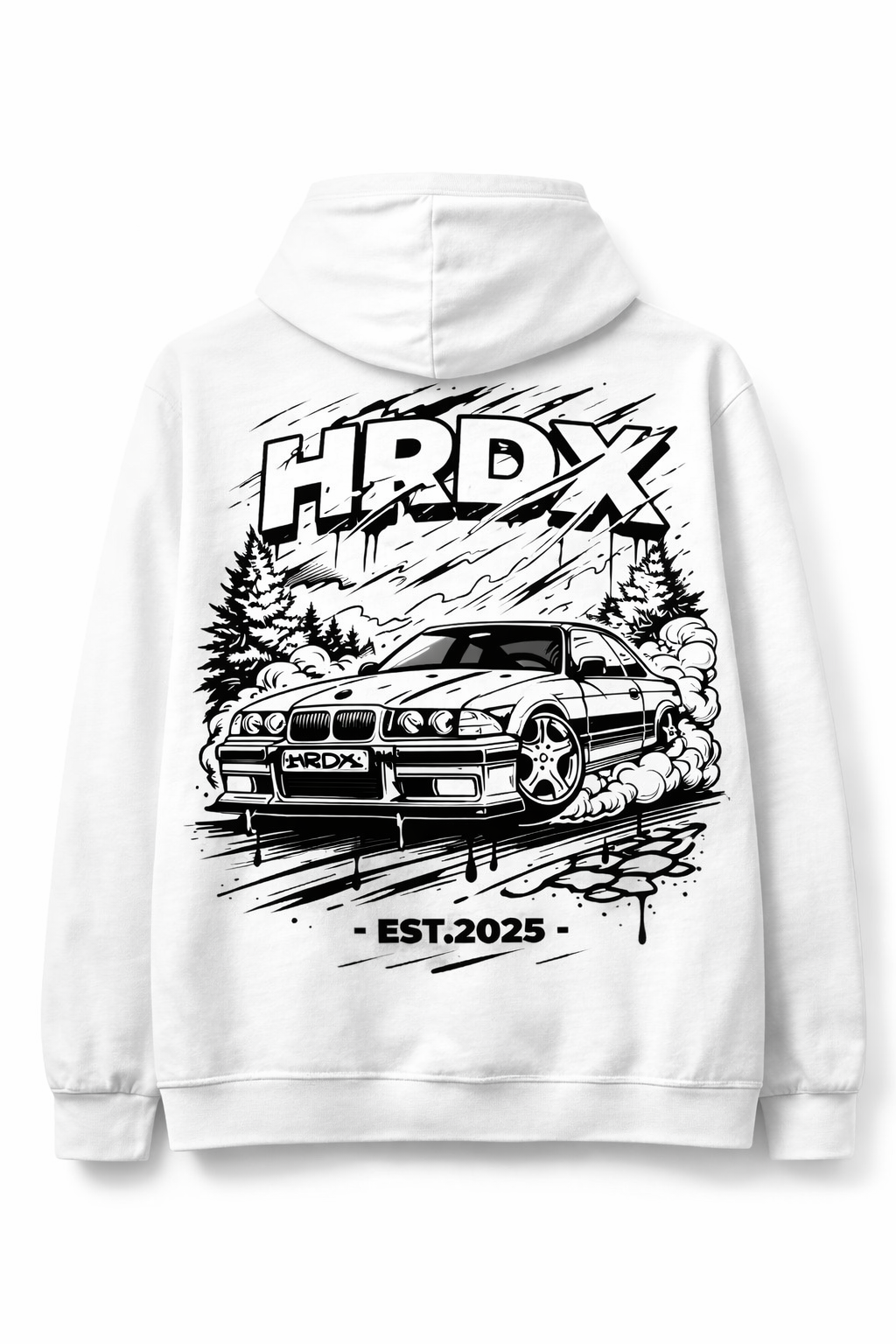 HRDX WHITE E36 Hoodie
